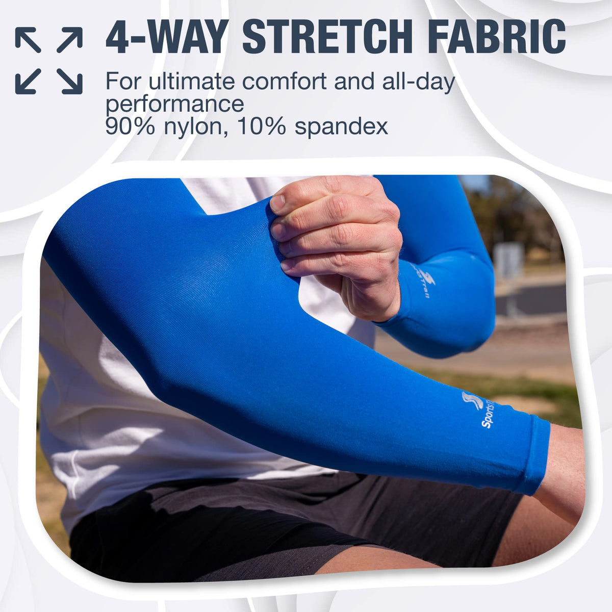 SportsTrail Cooling Arm Sleeves for Men & Women – Breathable, Moisture-Wicking, Sun Protection for Sports, Basketball, Football, Running, Golf, Cycling, Volleyball Arm Sleeves for Women, Men & Youth