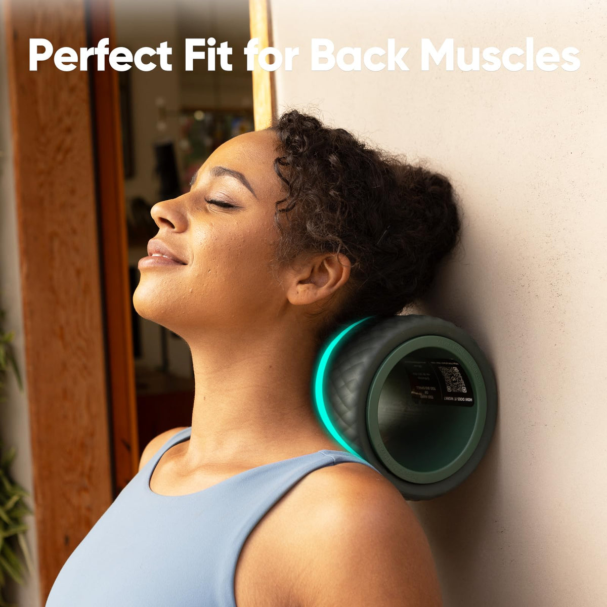 FitBeast Back Roller - Deep Tissue Massage Wheel, Yoga Wheel & Back Stretcher for Pain Relief (6'')