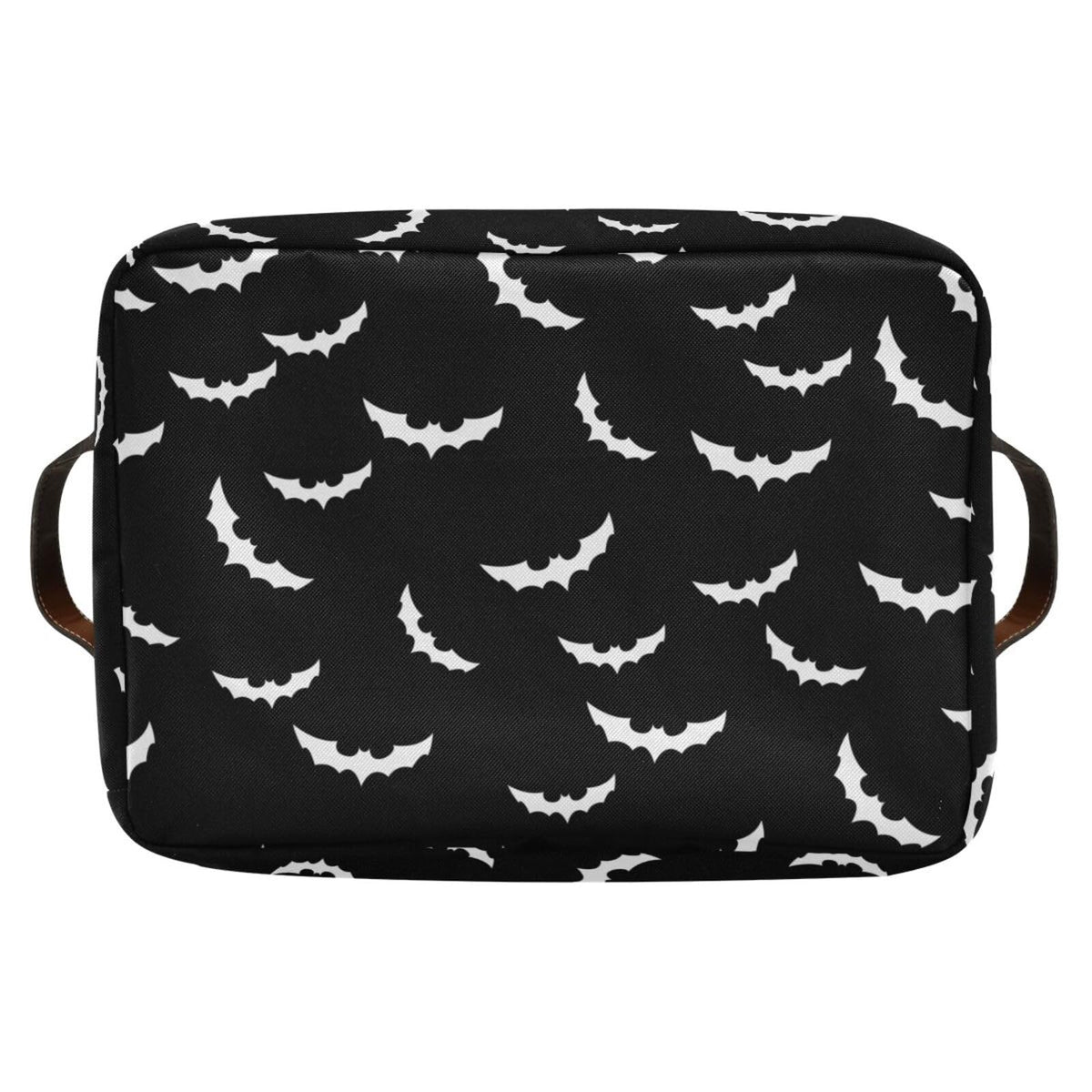 XUWU Storage Basket Bin Bats Halloween Goth Organizer Basket Collapsible Shelf Basket Cube with handle for Nursery Bedroom Bathroom