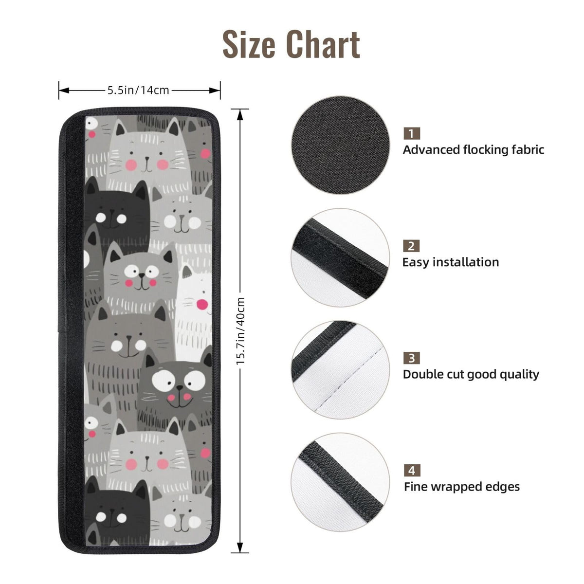 TREJUKY Cat Pattern Refrigerator Door Handle Covers Protective Electrical Kitchen Decor Appliances Gloves Fridge Microwave Dishwasher Door Protector- Catches Drips,Smudges&Fingerprints Dust 2 Pcs