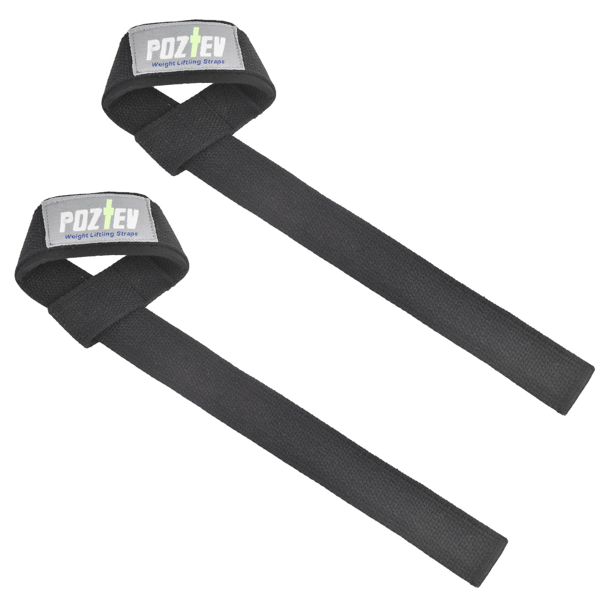 POZTEV Lifting Straps for Weightlifting, Deadlifts & Pull-Ups – Non-Slip, Heavy-Duty Wrist Strap for Men & Women - 18" Cotton Gym Workouts Straps with Neoprene Padding for Powerlifting, Bodybuilding, Strength Training (Pair)