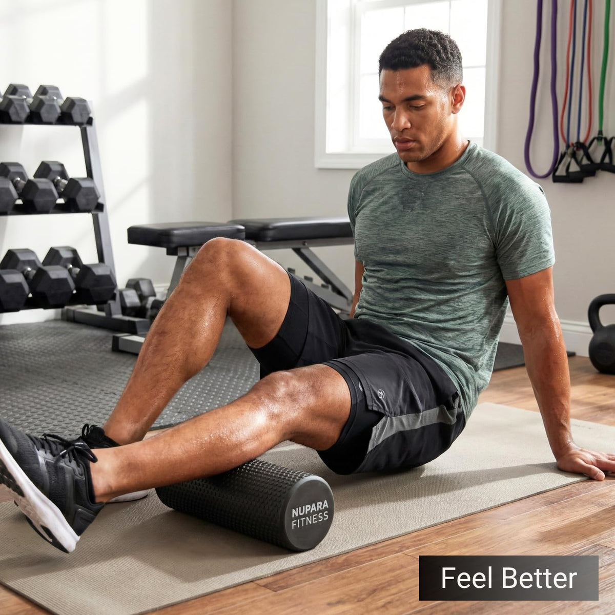 NUPARA FITNESS Foam Roller for Back, Legs, Hips, and Deep Tissue Muscles | Foam Roller for Physical Therapy, Exercise, Running, Cycling, Sports, Recovery, and Yoga. (Dark Blue, 18 inch - Large)