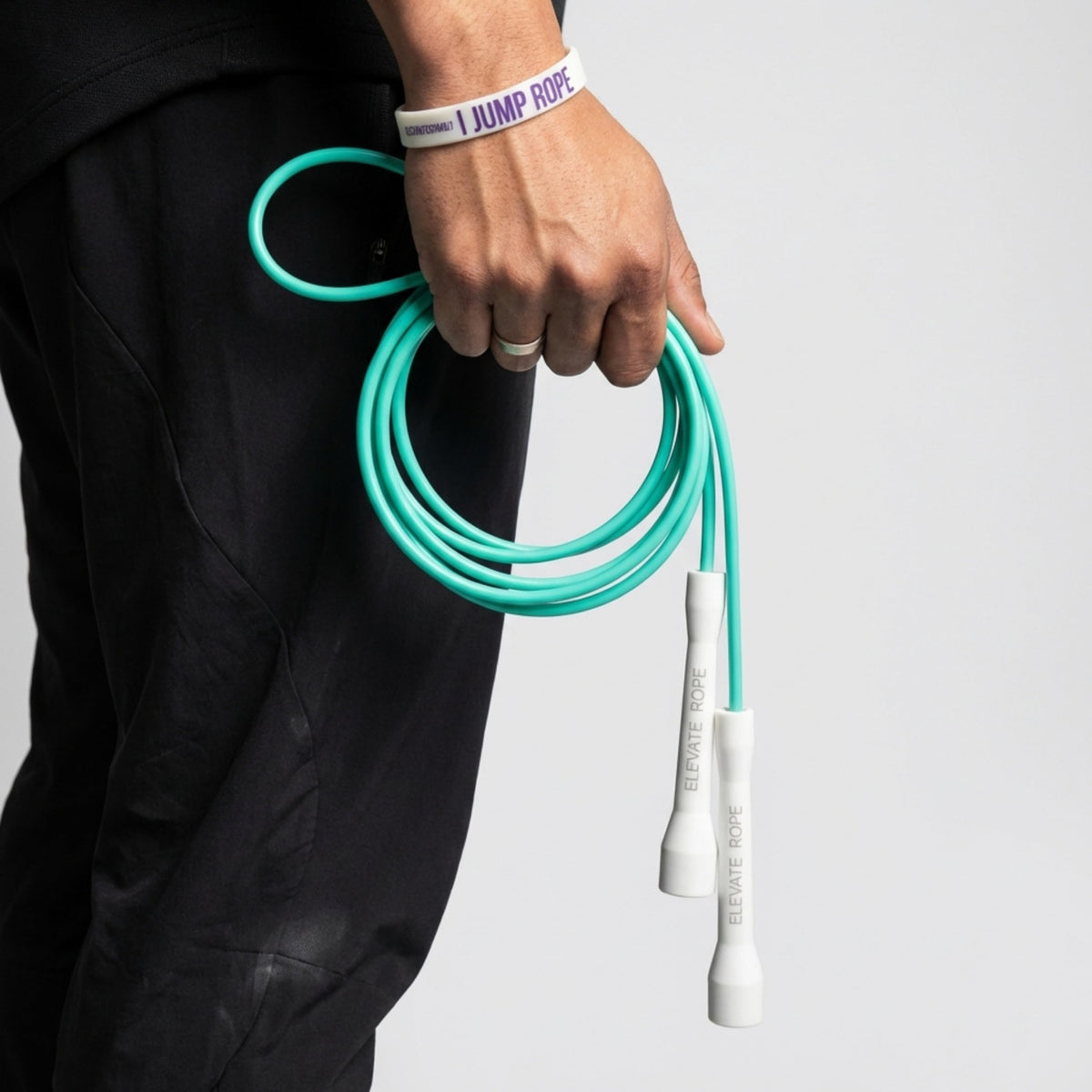 Elevate Rope Professional Speed Rope - 3m Adjustable Skipping rope, 5mm PVC with Nylon Core for Cardio, Double Unders & Crossfit - Durable Jump Rope Used for Indoor/Outdoor Training. (Turquoise)