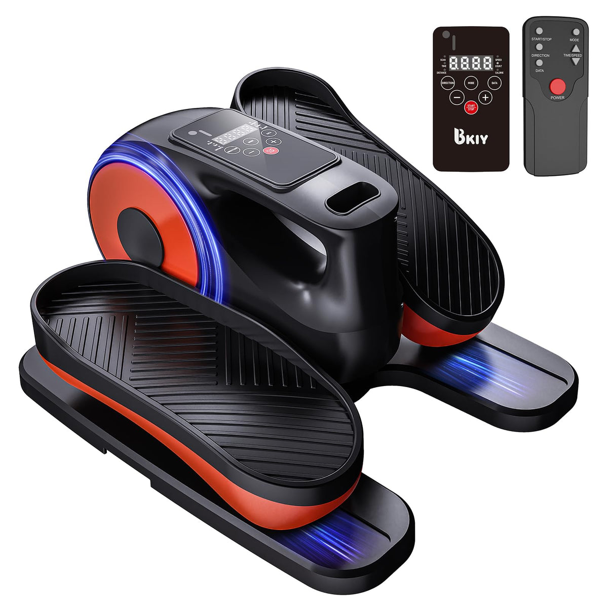 Under Desk Elliptical Machine, Electric Under-Desk Elliptical for Seniors - Mini Elliptical Exercise Equipment for Home with 12-Speed Touch Screen, Remote Control & Reversible Motion (Orange)