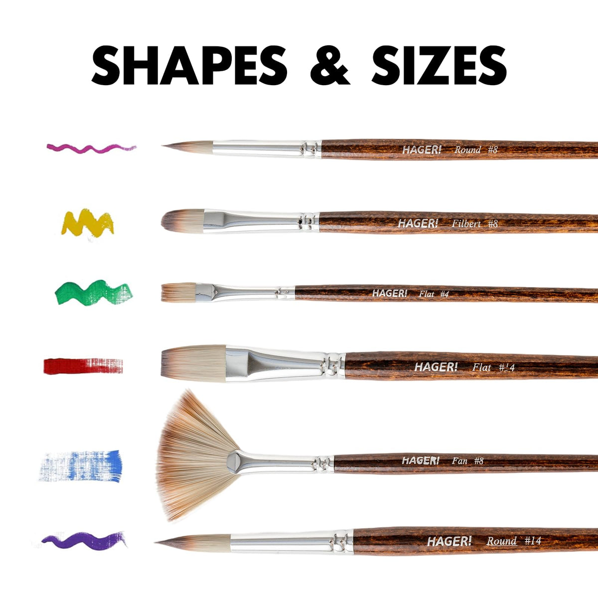 HAGERI 25 Pieces Paint Brushes, Expert Synthetic Nylon Bristles Paint Brush Kit with Palette Knife & Suede Leather Roll, Paint Brushes Set for Oil, Acrylic, Watercolor, Gouache and Detail Paintings