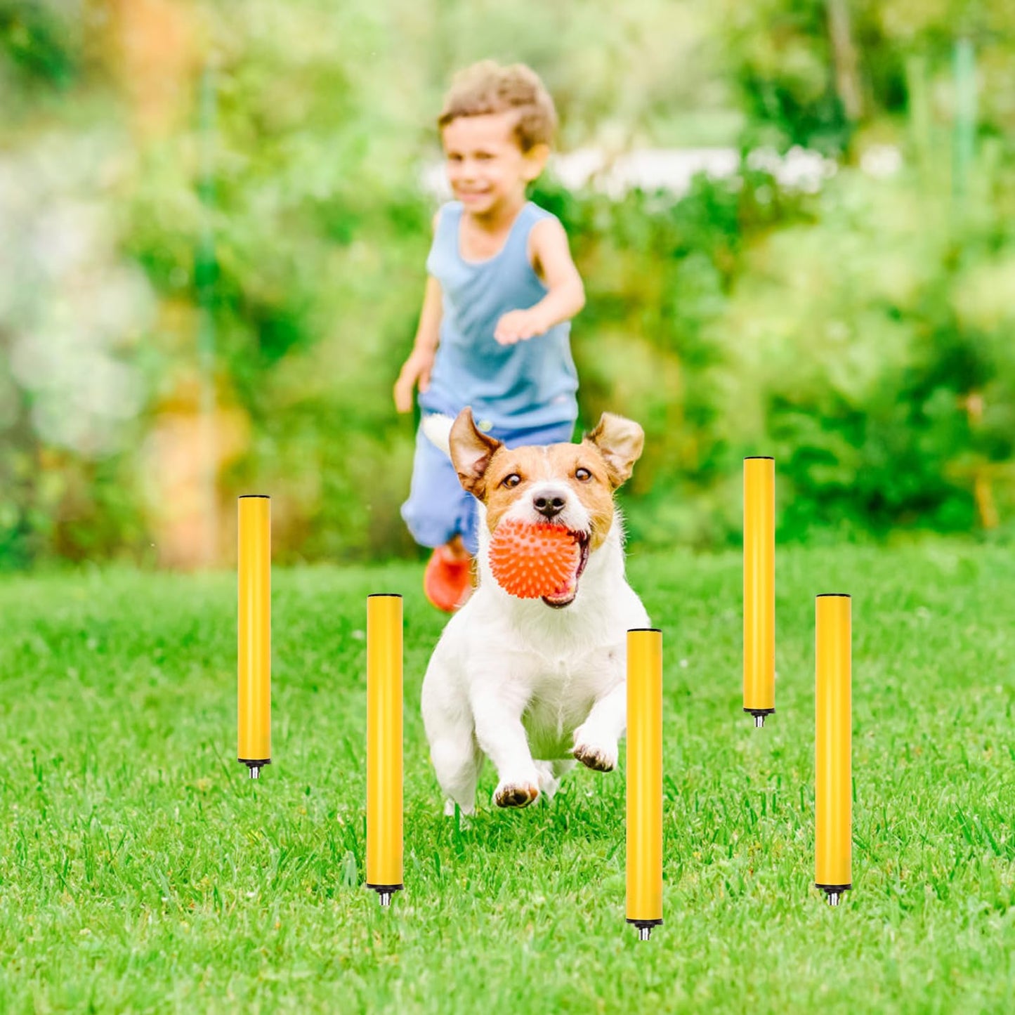 Suprwin Soccer Agility Poles, Speed Sport Training Equipment for Soccer Basketball Football，Speed Jump Poles Training Equipment for Athletes/Adult