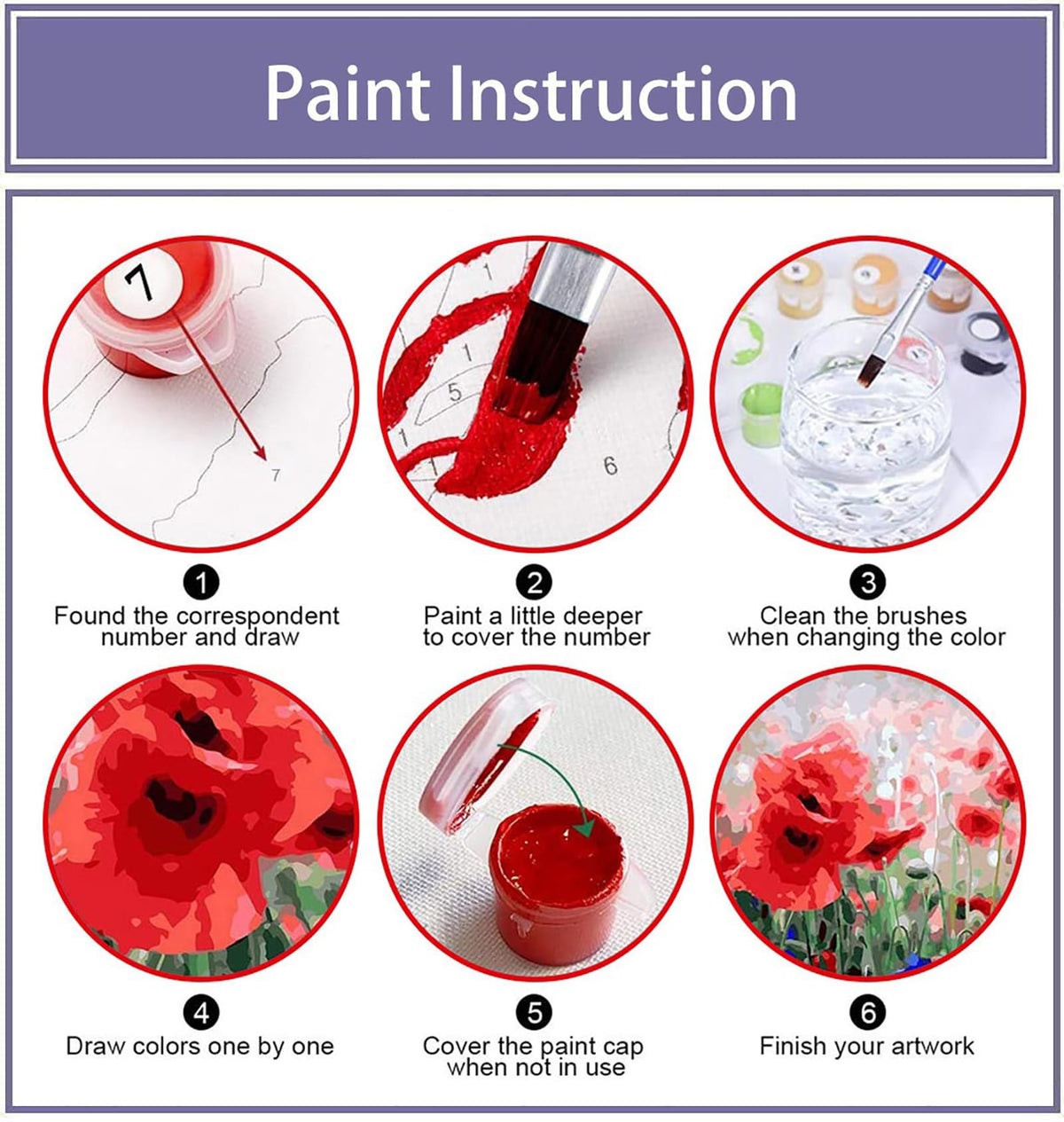 MaiMMaledy Paint by Numbers Kit for Adults Beginners Canvas Pictures with Framed Drawing Painting Acrylic Pigment with Wooden Triangle Easel Colorful Flowers 8Wx12L inch
