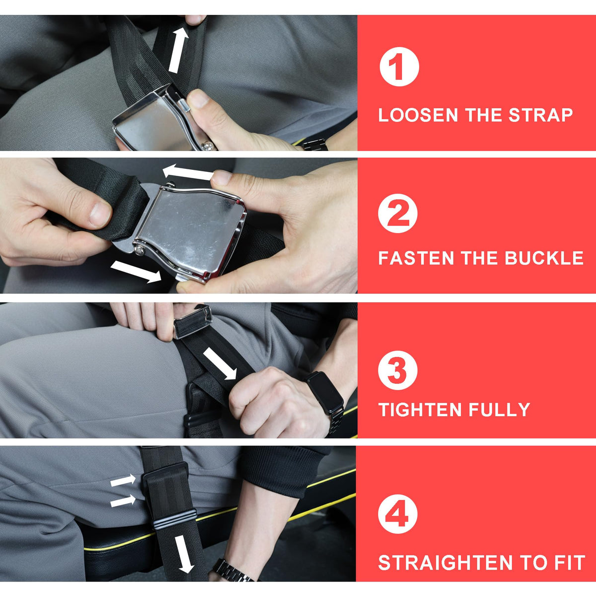 Nordic Curl Stabilizer Padded Strap with Anti-Slip Locking Buckle, Adjustable 63-Inch gym seatbelt for Bench, Nordic Curl, Leg Extensions, Seated Rows & Home Gym Training (black)