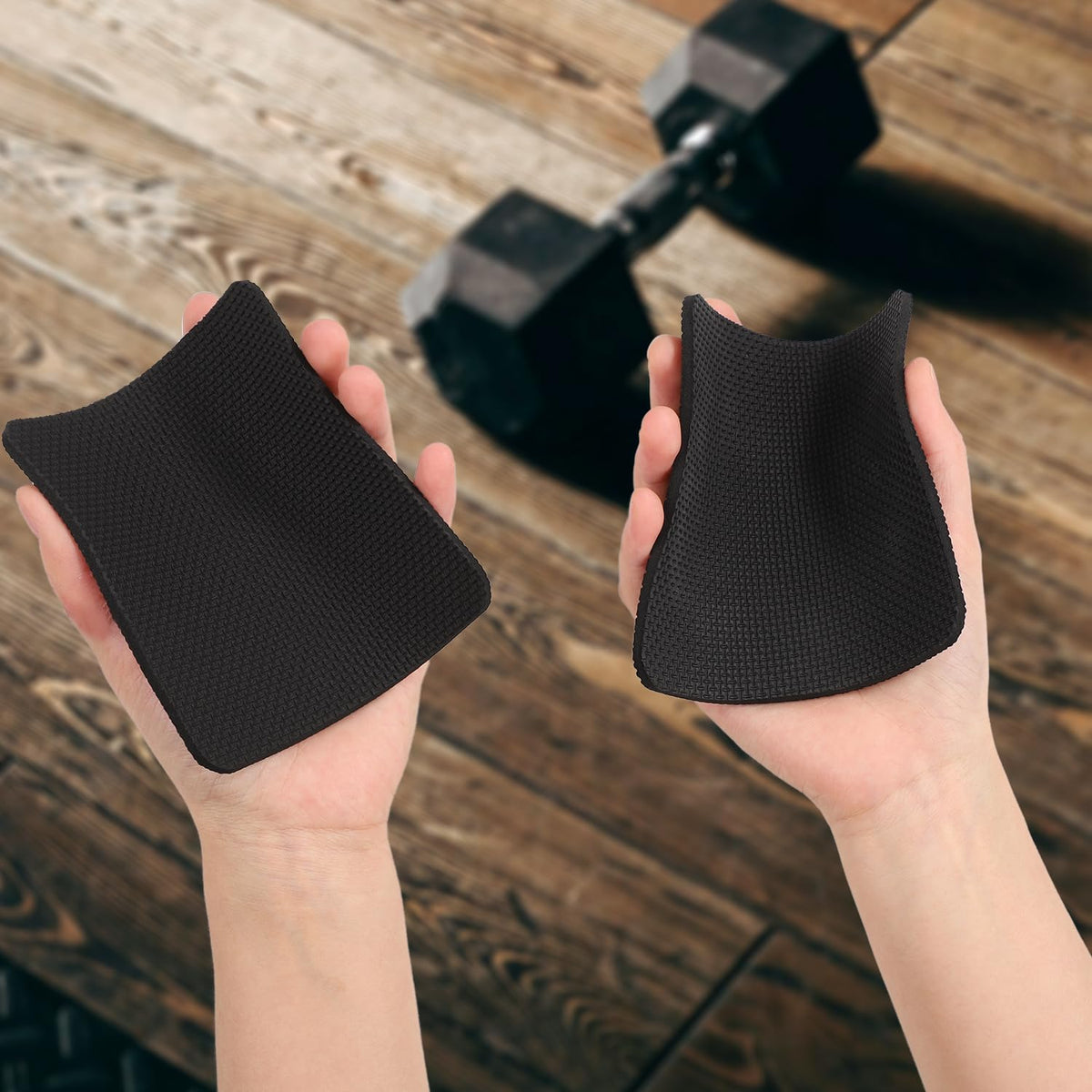 PEUTIER 10pcs Grip Pads for Weight Lifting, Double-Sided Anti-Slip Gym Lifting Grips Weight Training Hand Grips Workout Pads Grip Power for Weightlifting Men Women, No Sweaty
