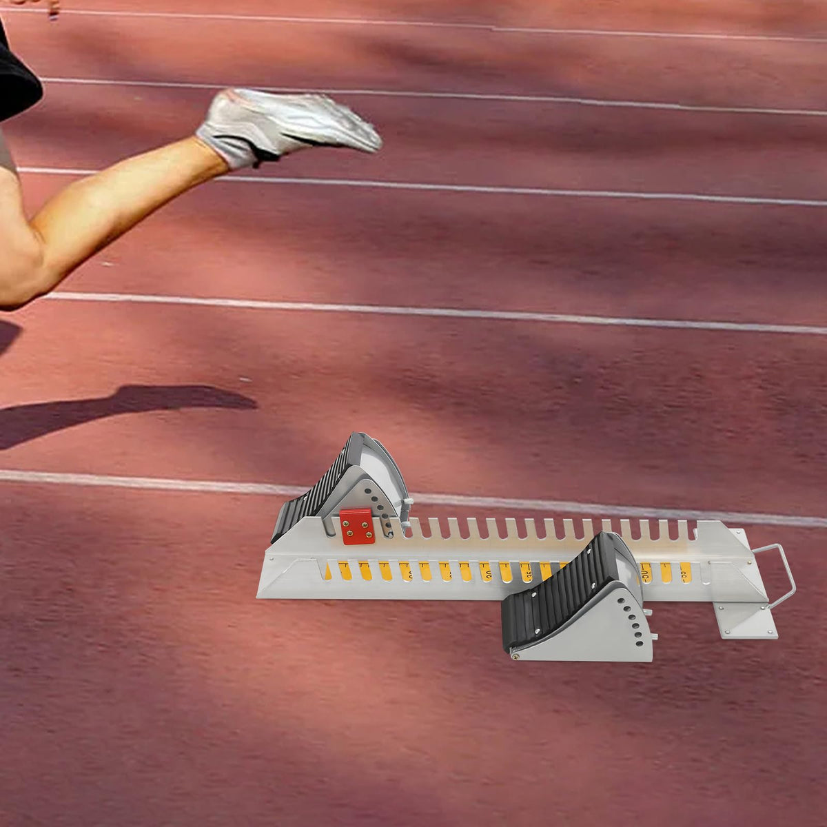 FALUSHAN 6 Angle Adjustable Starting Block,Multi-Function Athletics Track Starting Block,Athletics Scholastic Running Track Assistant for Plastic Cinder Track Sprinting Training