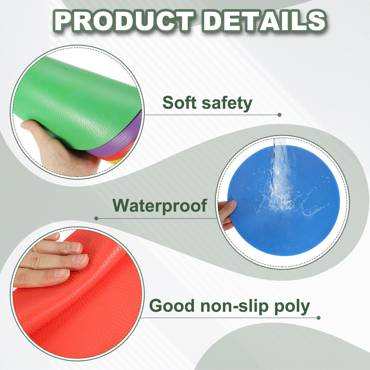 YELARXI Spot Markers for Agility Dot, Non-Slip Poly Spots Floor Dots Flat Field Soccer Training Equipment 9 in & 8 Pcs & Red -Fitting for (Gym/Sports/Training/PE Games/Dance)