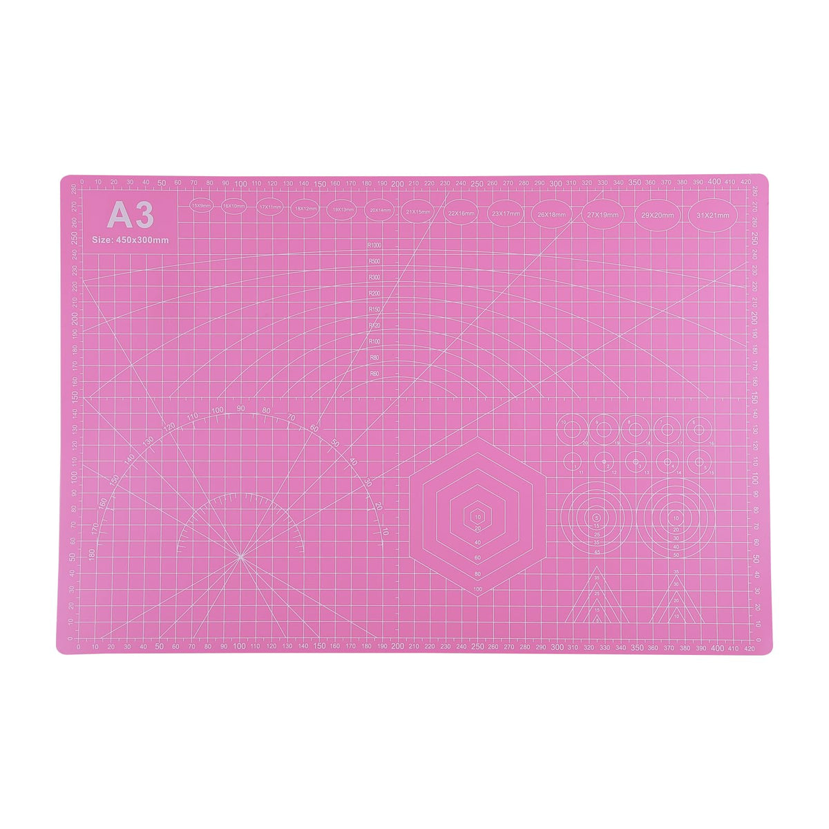 Cutting Mat A3 Pink, Self Healing Cutting Mat 12x18 Inch, 5-Ply Rotary Cutting Board Double-sided for Cutting Quilting Modeling Projects