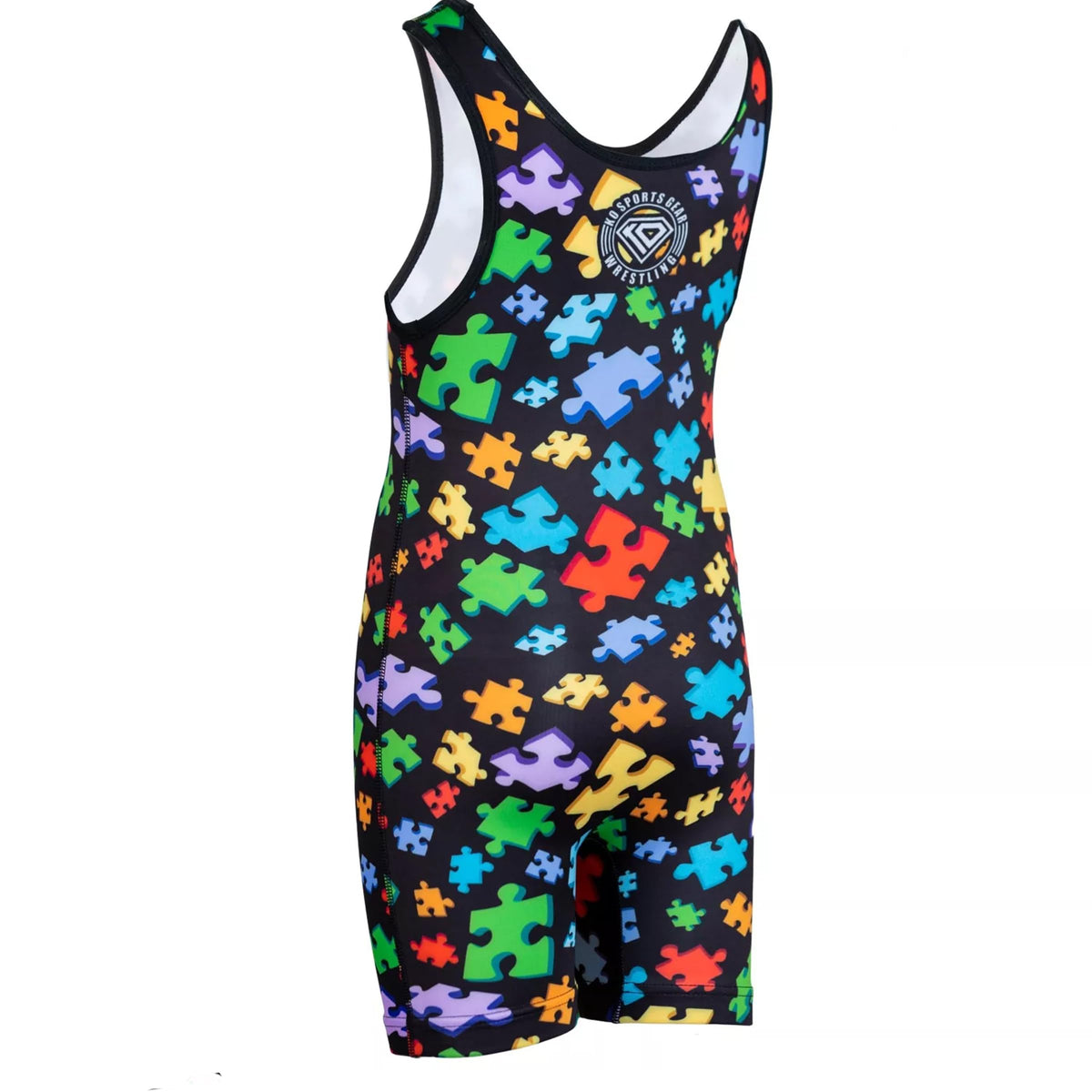 KO Sports Gear Unisex Wrestling Singlet for Youth Wrestlers - Wrestling Singlet for Boys & Girls - Bold Durable Uniform, Stretchy Breathable Material - Autism Awareness, Youth XX-Small