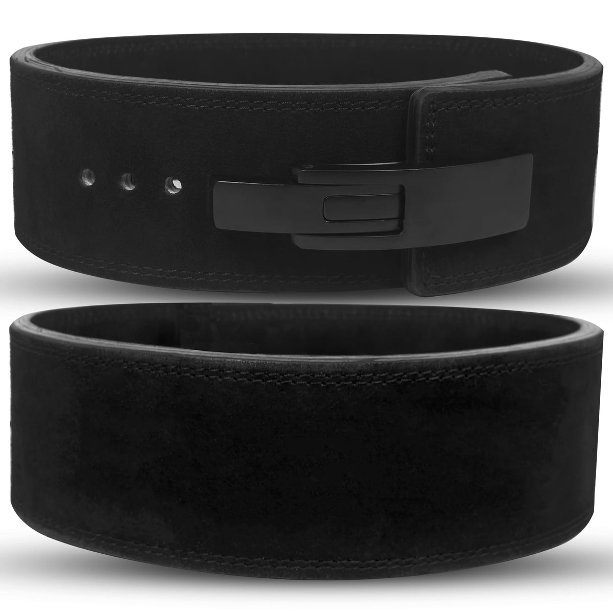 RAD Weight Lifting Belt Powerlifting Men & Women, Weightlifting 10 mm Lever Belt (Jet Black, X-Large)
