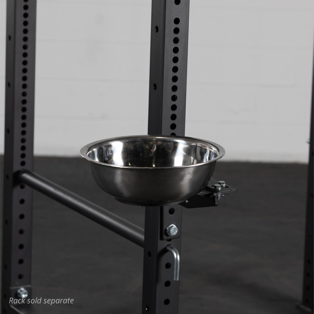 Titan Mounted Rack-Mounted Chalk Bowl Fits T-3 or X-3 Series Power Racks, 14" Stainless Steel Bowl