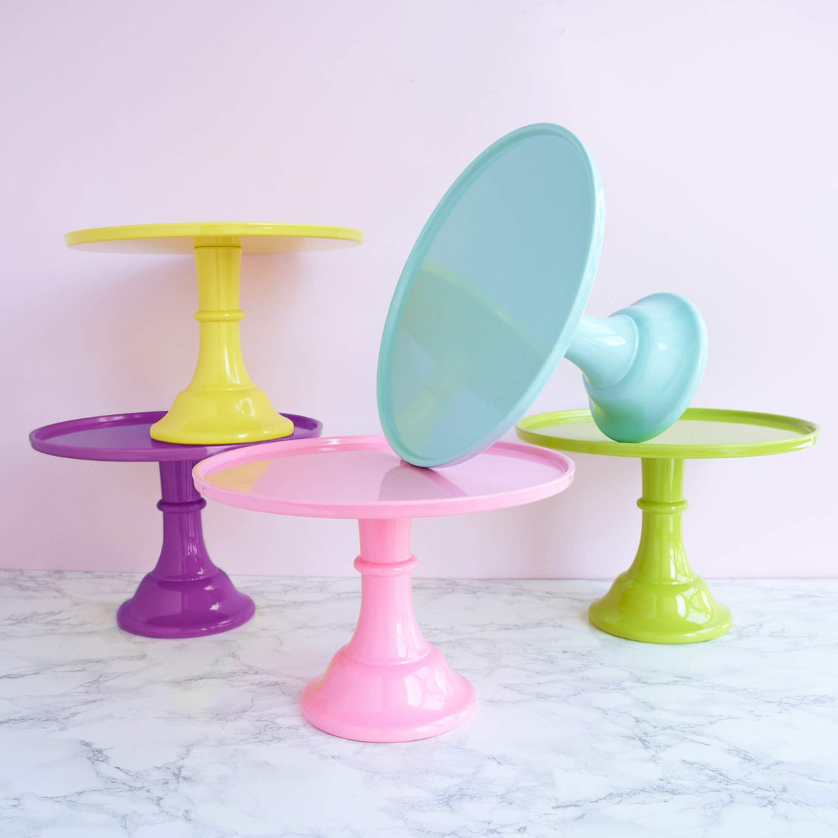 Twine Pink Melamine Cake Stand, Cupcake Stand, Home Decor, Food Service, Dessert Accessory, Pink, Set of 1