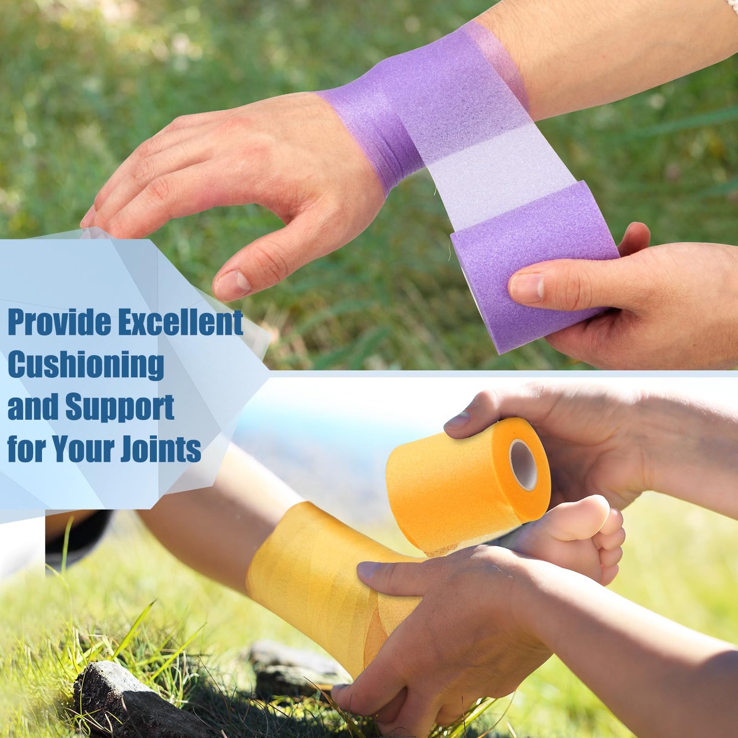 Pre Wrap Athletic Tape 3 Pack, 2.76 Inch x 30 Yards Athletic Tape Sports Prewrap, Foam Underwrap for Ankle Wrist Knee Elbow Hair Soccer, Black