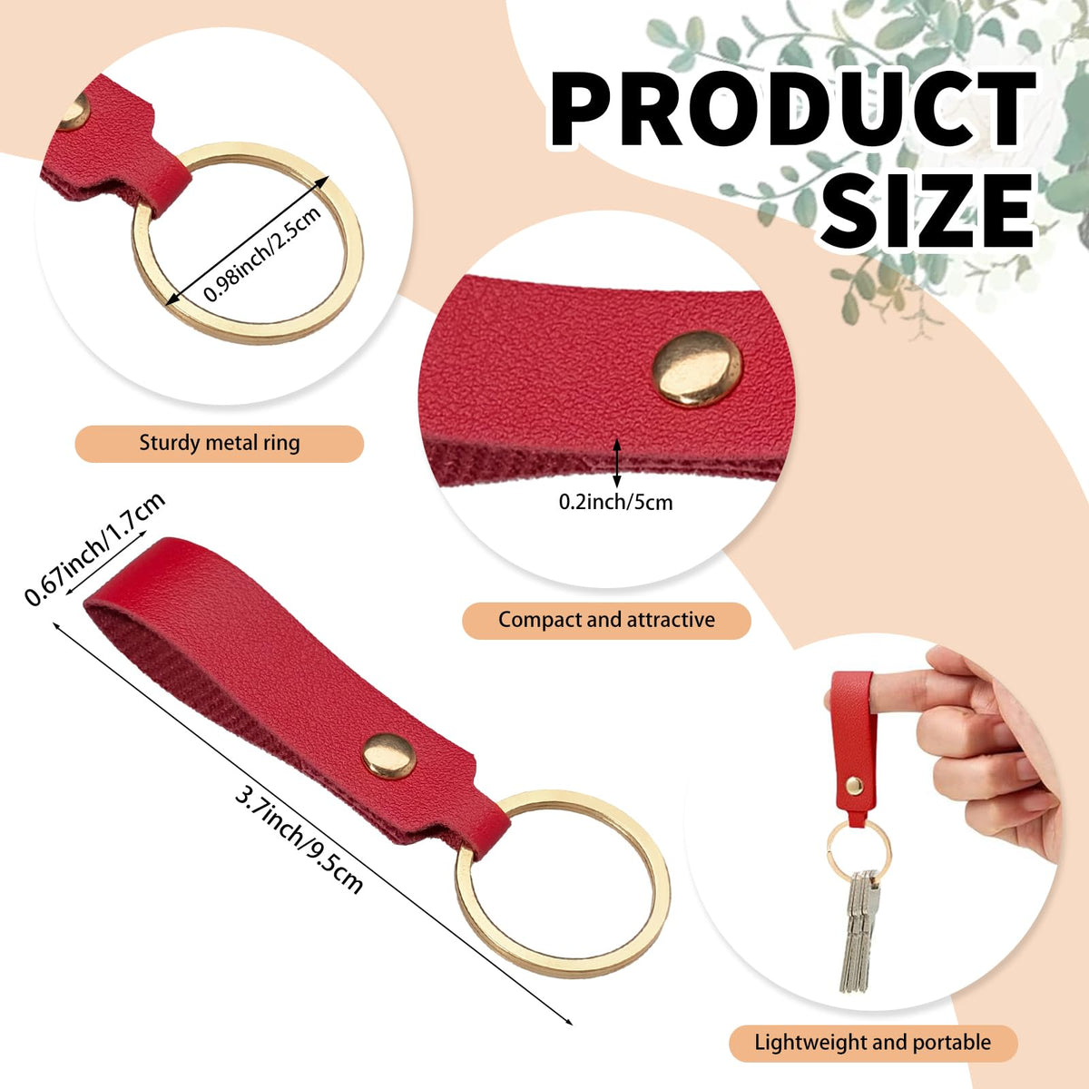 LECEHIVO 110 Pcs PU Leather Keychain Blanks Bulk with Key Rings 3.7 x 0.7 Inches DIY Craft Keychains Laser Engraving Kit (Multicolor)