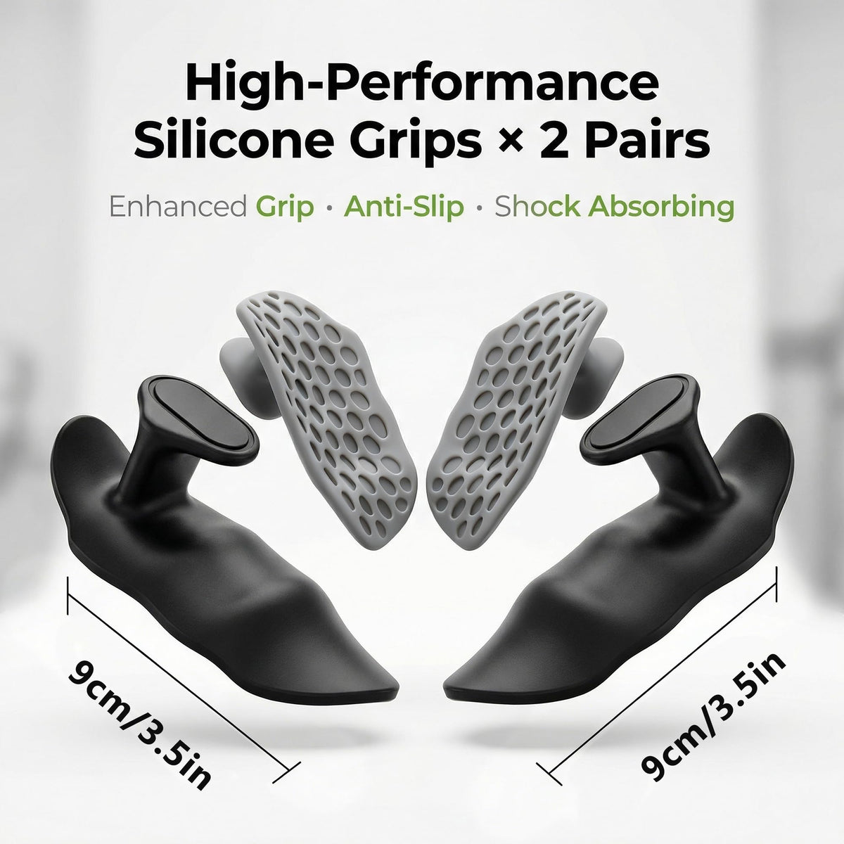 Li&Zhao Workout Grips - Anti-Slip Ergonomic Silicone Lifting Grips with Gym Grips Anti-Slip Technology, 4-Piece Gym Hand Protector for Weight Lifting, Pull-Ups, Gloves for Women and Men