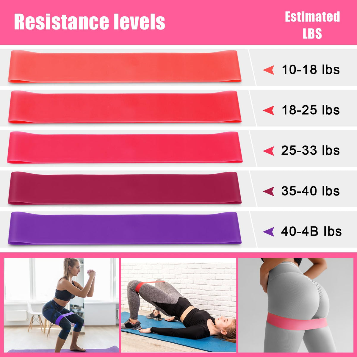 Silipull 10 Pcs Pilates Ring Blocks Set for Women Home Yoga Equipment Accessories Pilates Ring Circle and Ball Workouts Gift Include Ball Yoga Circle Resistance Bands Block Straps Gym Bag(Pink)