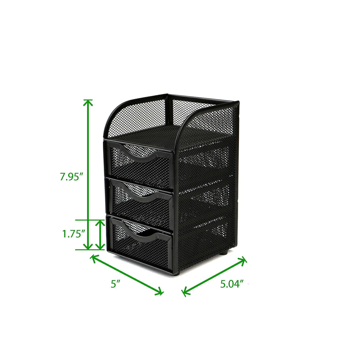 Mind Reader Desktop Accessory Storage, Paper Binder Clip Basket, Workspace, Office, Metal Mesh, 4.75"L x 5"W x 8"H, Black