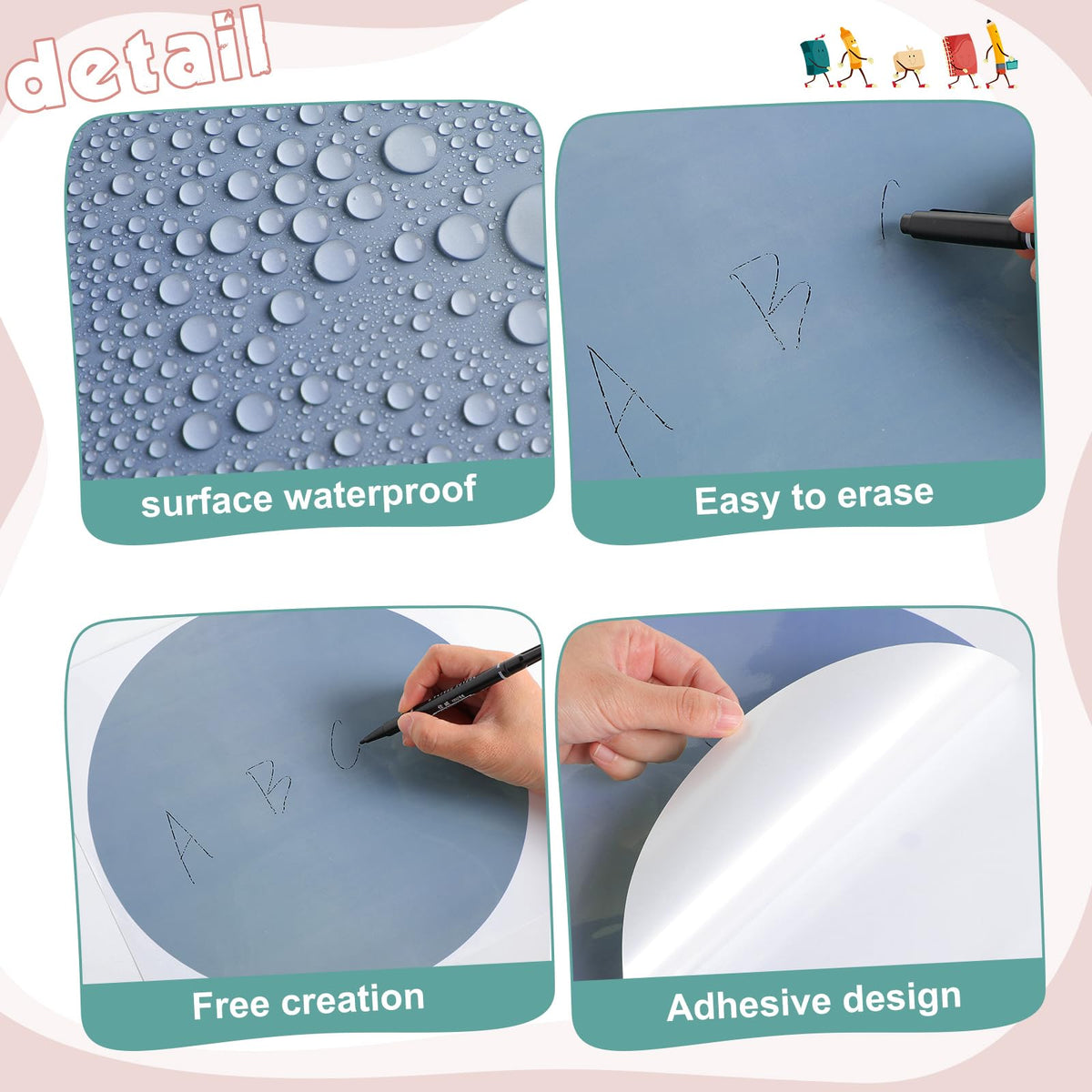 Lincia 12 Pack Colorful Dry Erase Dots Circles Spots for Classroom Table 10.5 Inch Removable Vinyl Desktop Stickers Spots Wall Decals for 100th Day of School Teacher Students Home (Fresh Colors)