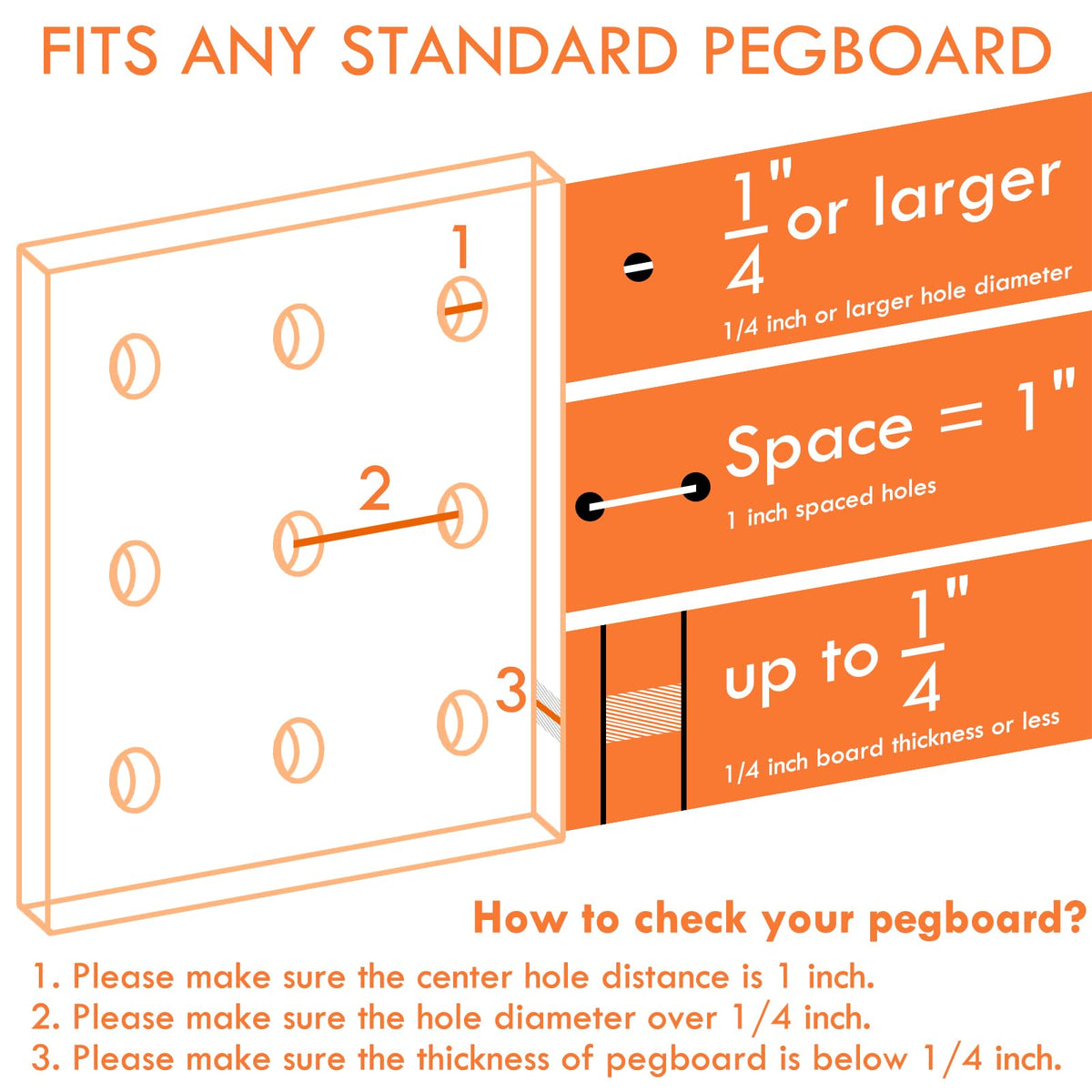 G.CORE 8-Pack Pegboard Hooks, Peg Board Tool Utility Hooks & Hangers Fit 1/4" Pegboards, Heavy Duty Metal Peg Board Shelving Hooks, Wall Organizers and Storage for Craft Room Garage Workbench Office