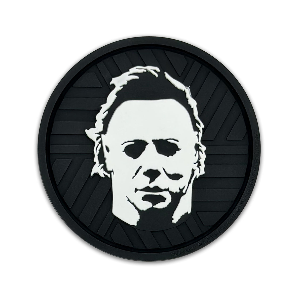 NJECT Officially Licensed Michael Myers Halloween Automotive 3D Textured Silicone Coasters (2.6" Diameter) | Universal Fit for All Cars, Trucks, SUVs & More | Non-Slip Durable | Set of 2