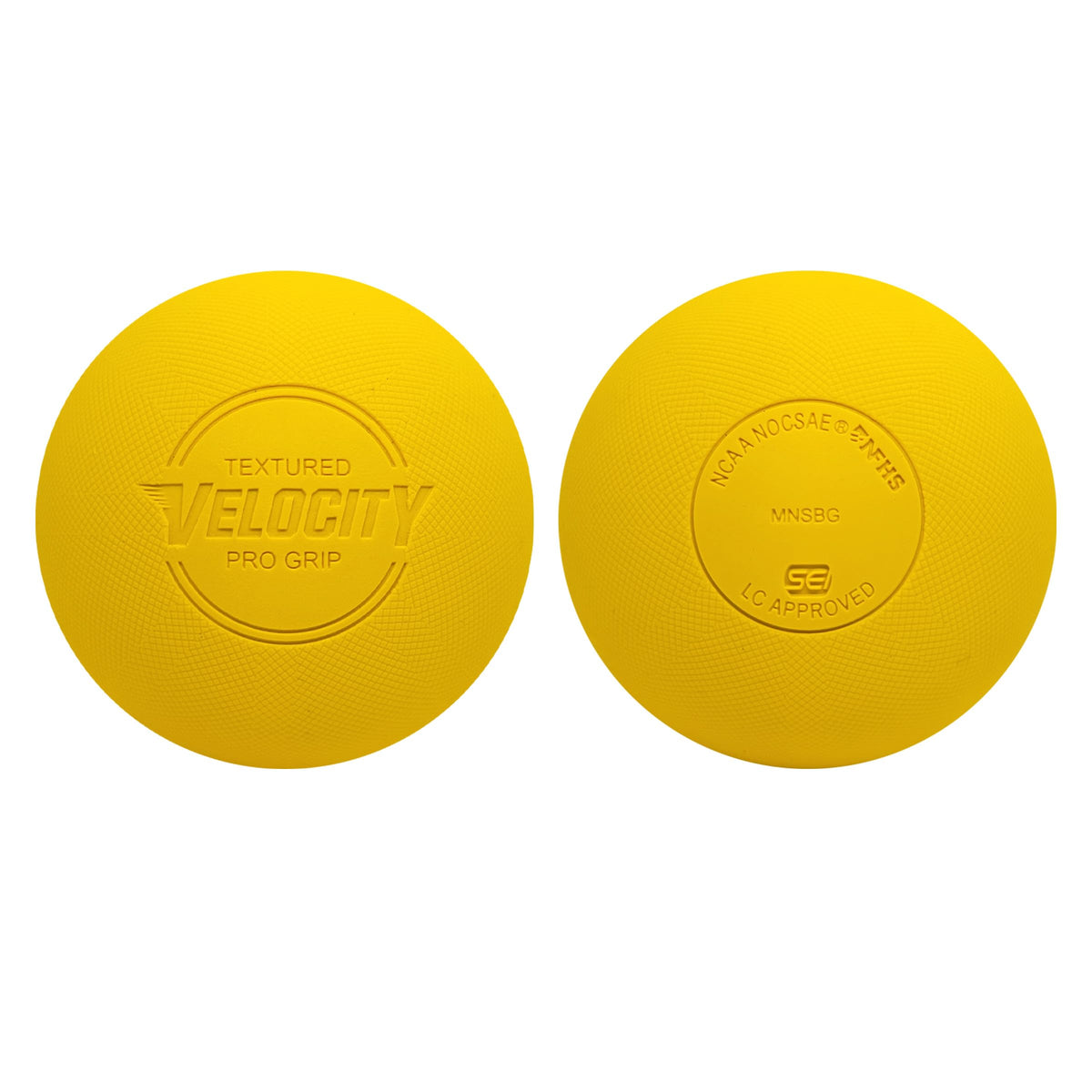 Velocity Pro Grip Lacrosse Balls - 6, 12, 18, 60 and 120 Packs - Certified for Youth, Club, High School, CLA, and College Game Play - Yellow