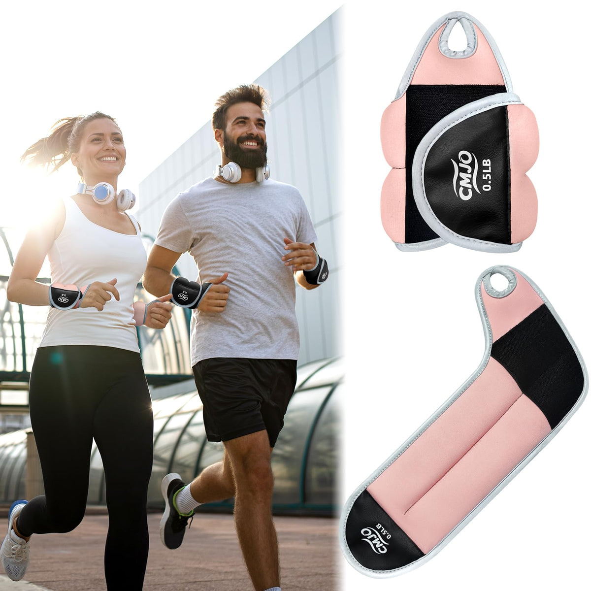 Weighted Gloves - Wrist Weights 0.5 Lb Each with Thumb Loops for Women, Arm/Hand Weights for Running Walking Pilates Yoga