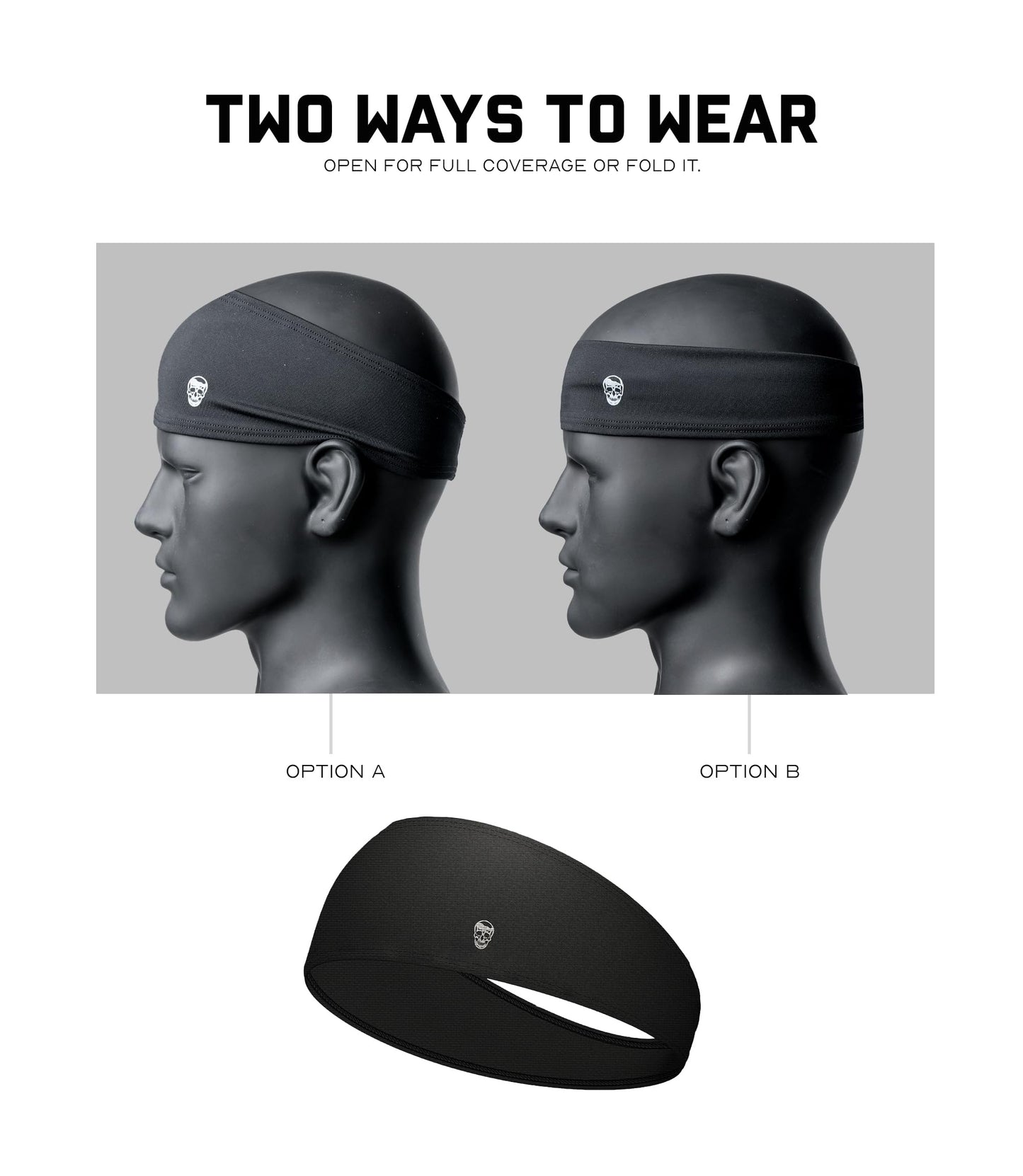 Gymreapers Sports Headband for Men & Women – Lightweight, Moisture-Wicking, Non-Slip Workout Sweatband with 4-Way Stretch, Breathable Running Headband for Gym, Yoga, and Outdoor Training