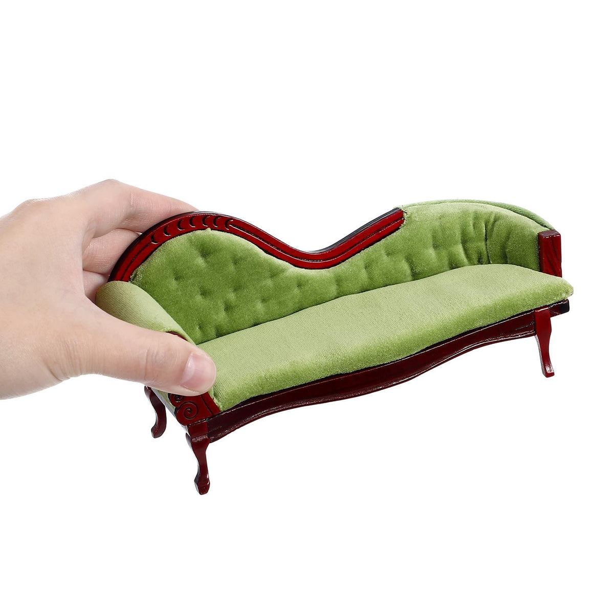 Gatuida Miniature Lounge Sofa Model Dollhouse Couch Furniture 1/12 Scale Mini Sofa for Dollhouse Decor Collectible Micro Furniture Accessory