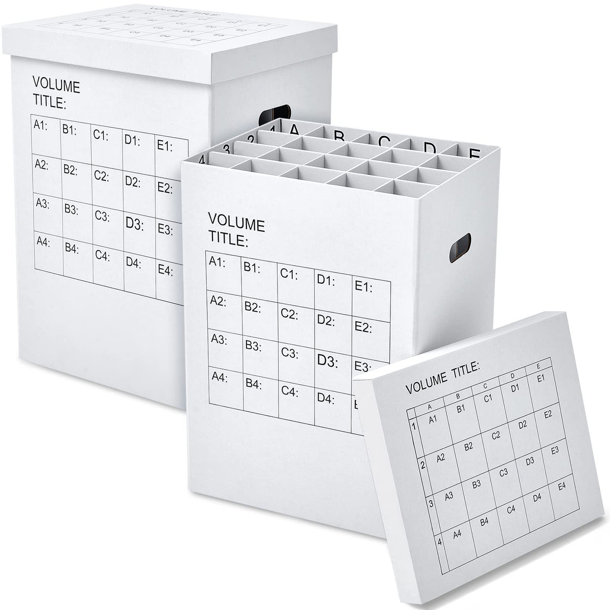 PerKoop 2 Pack Blueprint Holder Storage Organizer for Storing Poster Anchor Charts 40 Slots 25 x 17.7 x 14.2 Inch Blueprint Roll File Holder for Architectural Map School Office Home Items