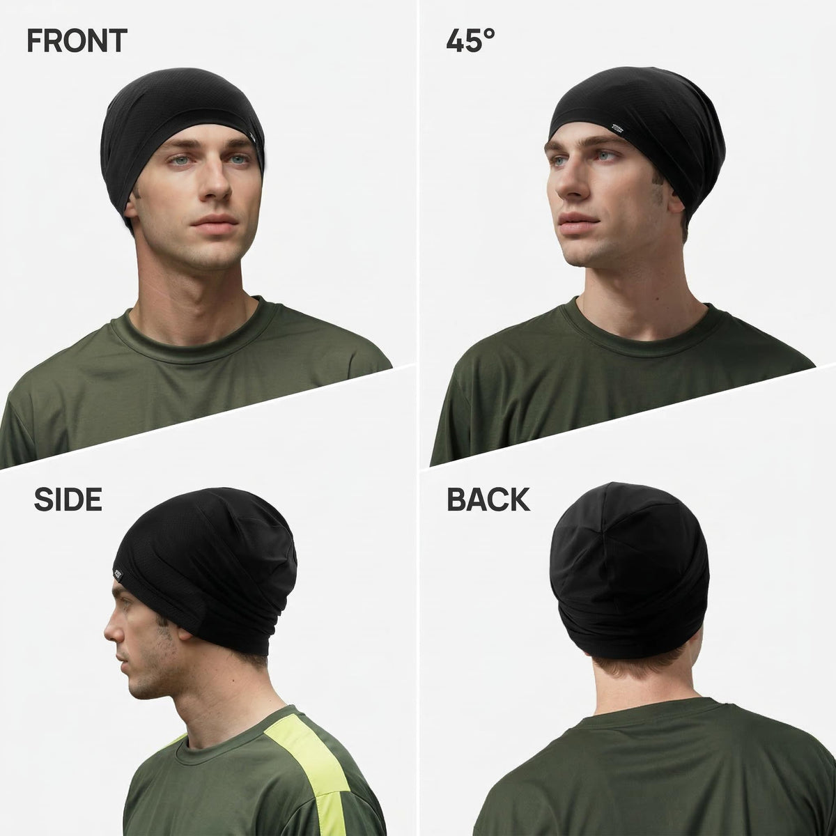 QINGLONGLIN 3Pcs Cooling Skull Cap for Men Women-Lightweight Breathable Beanie Hat, Thin Quick Dry Running Cap for Cycling