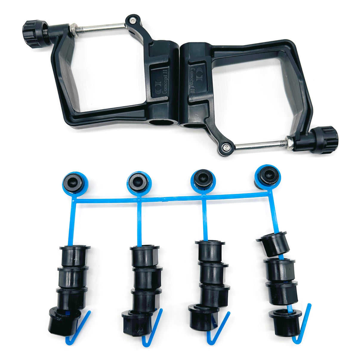 Concept2 Scull Oarlock Kit with Black Pitch Bushings for 1/2 in Rigger Pin, 466