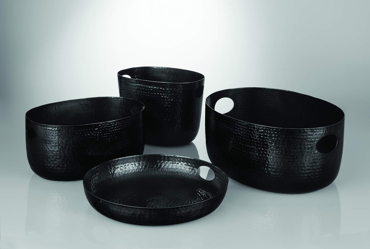 American METALCRAFT, Inc. American Metalcraft ATHB10 Hammered Aluminum Beverage Tub, Black, 10-Quarts