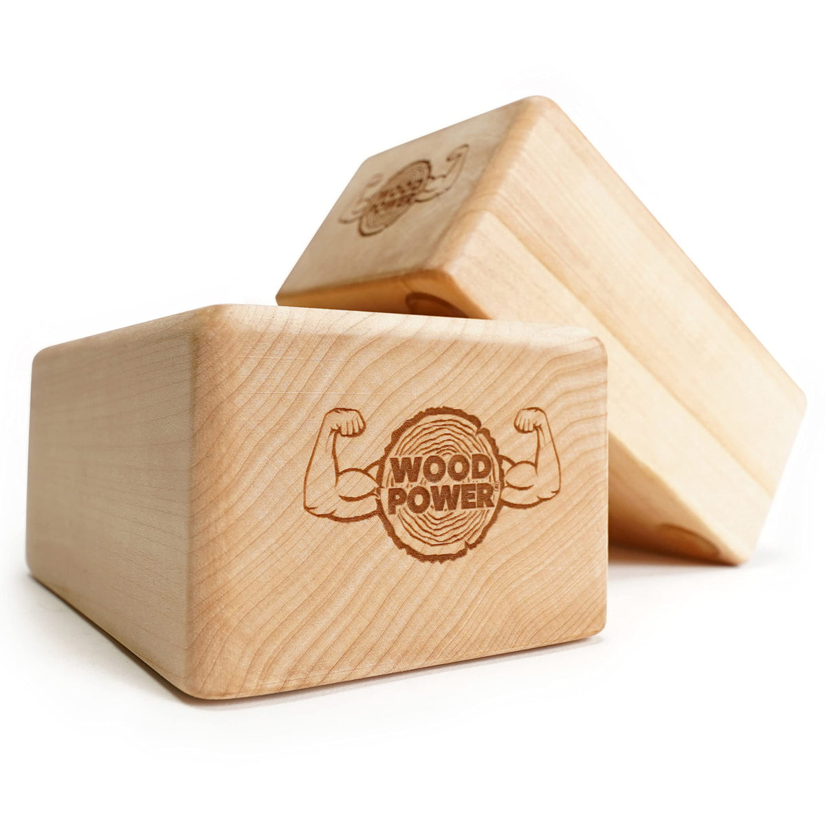 WOODPOWER BalanceBlocks - Handstand Blocks & Yoga Block in One - Bodyweight Training, Gymnastics, Acrobatics, Yoga, Yoga prop and accessory, Lightweight, Good for Travel, Premium European Quality (Pack of 2) (Classic, Flat)