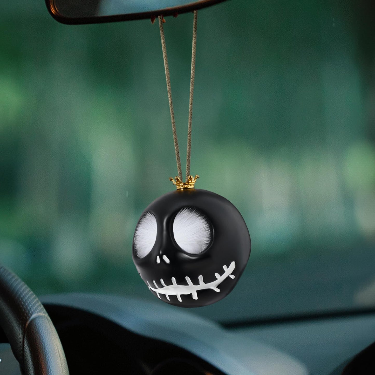 Rearview Mirror Ornament - Cool Skull Pendant, Halloween Flying Ghost Hanging Decoration, Skeleton Swinging Ornament for Car and Home, Birthday Gift for Parties