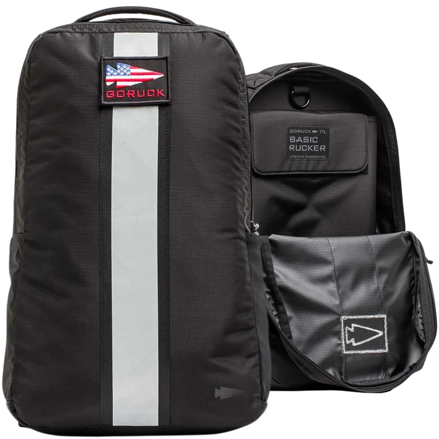 GORUCK Basic Rucker 17L Tactical Backpack – Durable Rucksack & MOLLE Daypack – Military Backpack for Men & Women - for Outdoor, Hiking, Training & Travel – Black