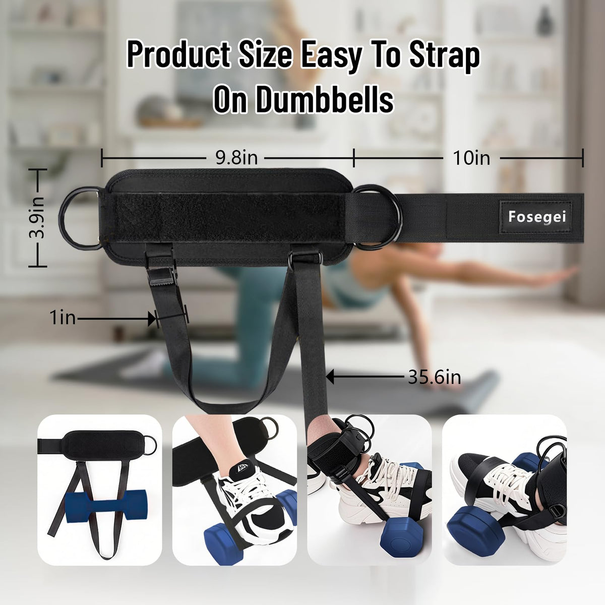Ankle Straps for Dumbbell and Cable Machine, Monkey Foot Dumbbell Attachment Straps for Gym Trainer and Ankle Straps for Weight Lifting, Leg Extensions for Women and Men