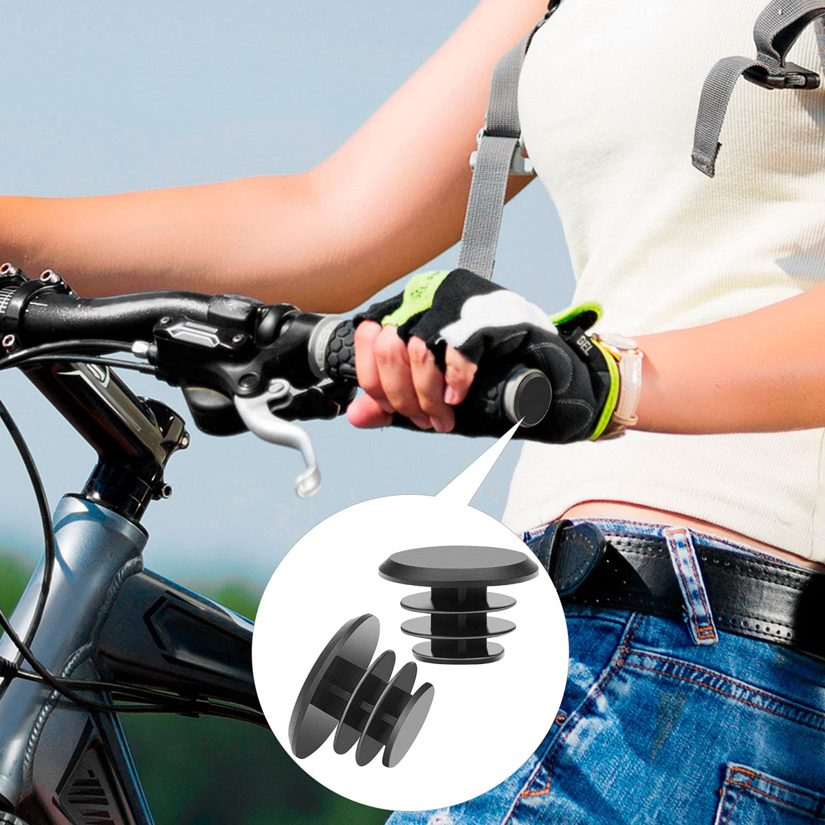 20 Pieces Plastic Handlebar Bar End Plugs Caps for Road Mountain Bike Most Bicycle