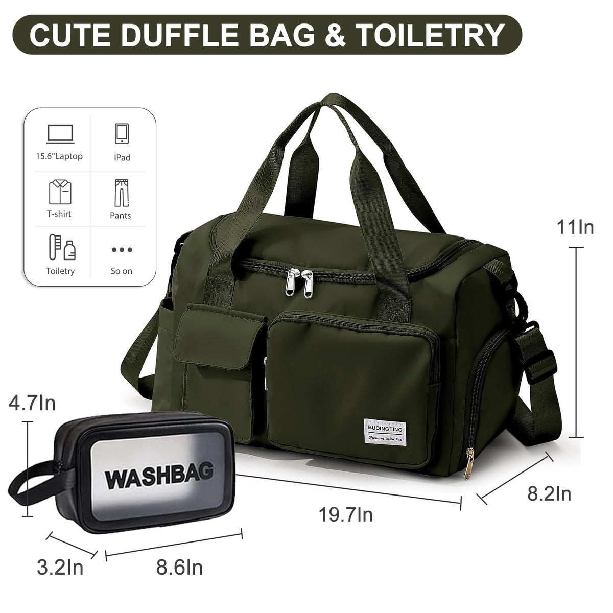 Small Gym Bag for Women, Travel Duffle Bag Carry On Weekender Bag with Shoe Compartment, 02#black, Gym Bag & Toiletry Bag, Gym Bag&toiletry Bag