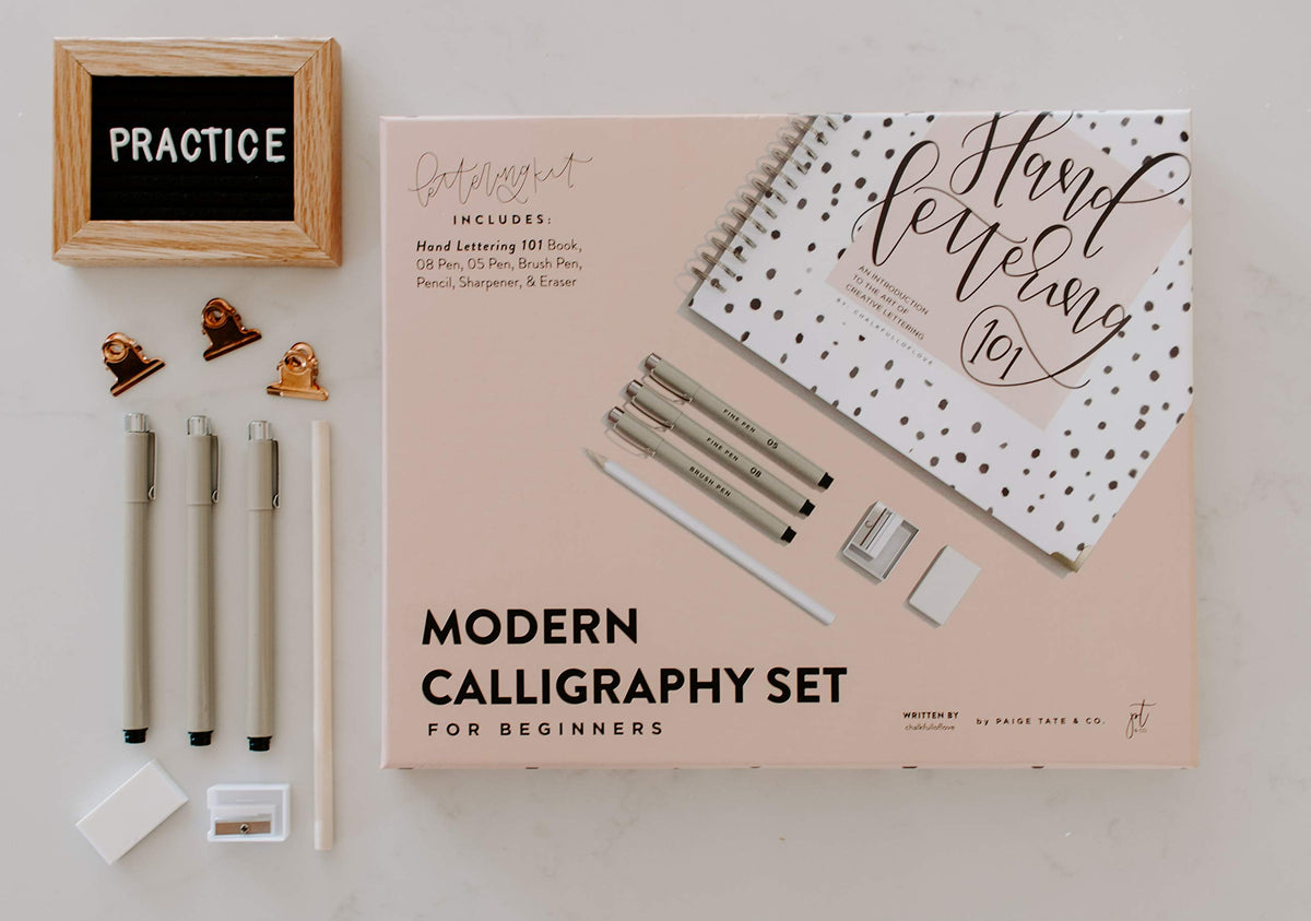 Modern Calligraphy Kit for Beginners: A Creative Craft Kit for Adults featuring Hand Lettering 101 Book, Brush Pens, Calligraphy Pens, and More (Calligraphy Practice Book Series)