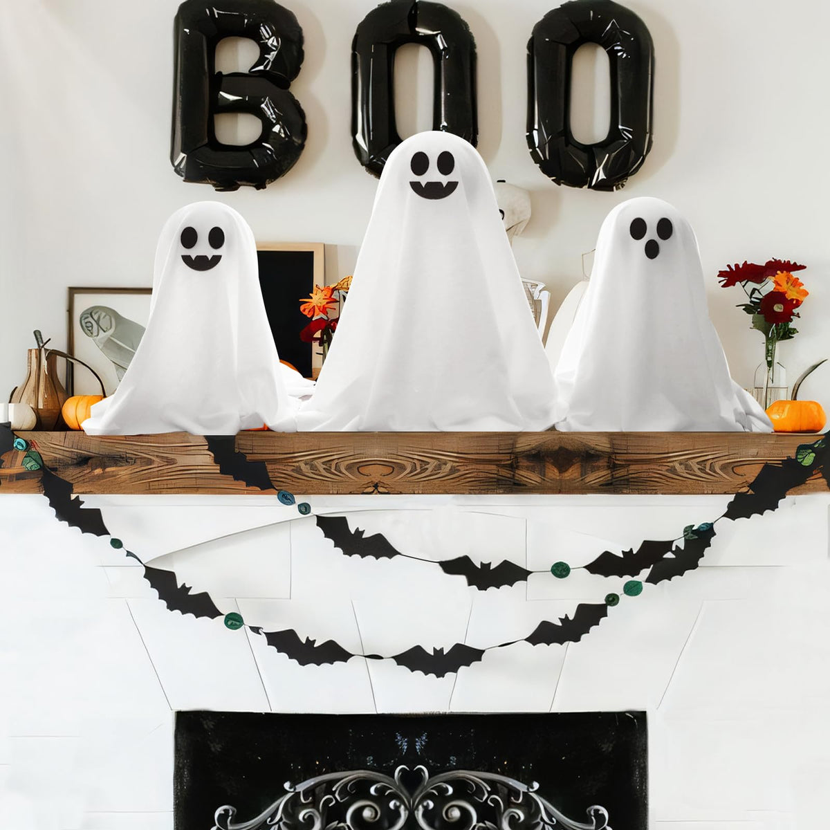 ORIENTAL CHERRY Halloween Decor - Halloween Decorations Indoor - Set of 3 DIY Spooky Ghosts Crafts - Scary Ghost for Indoor Party Home Table Room Kitchen Office