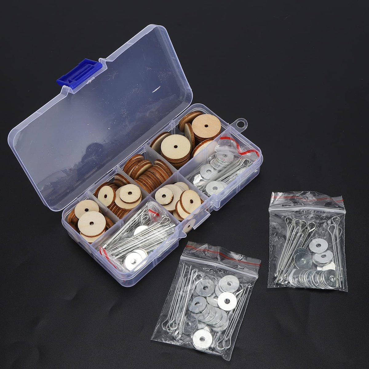 KooingTech Doll Joints, Craft Joint Doll Making Supplies 50 Sets Doll Movable Joints with Storage Box, Toy Joints Compatible with Teddy Bear Craft Doll Joint 12 14 16 18 20MM