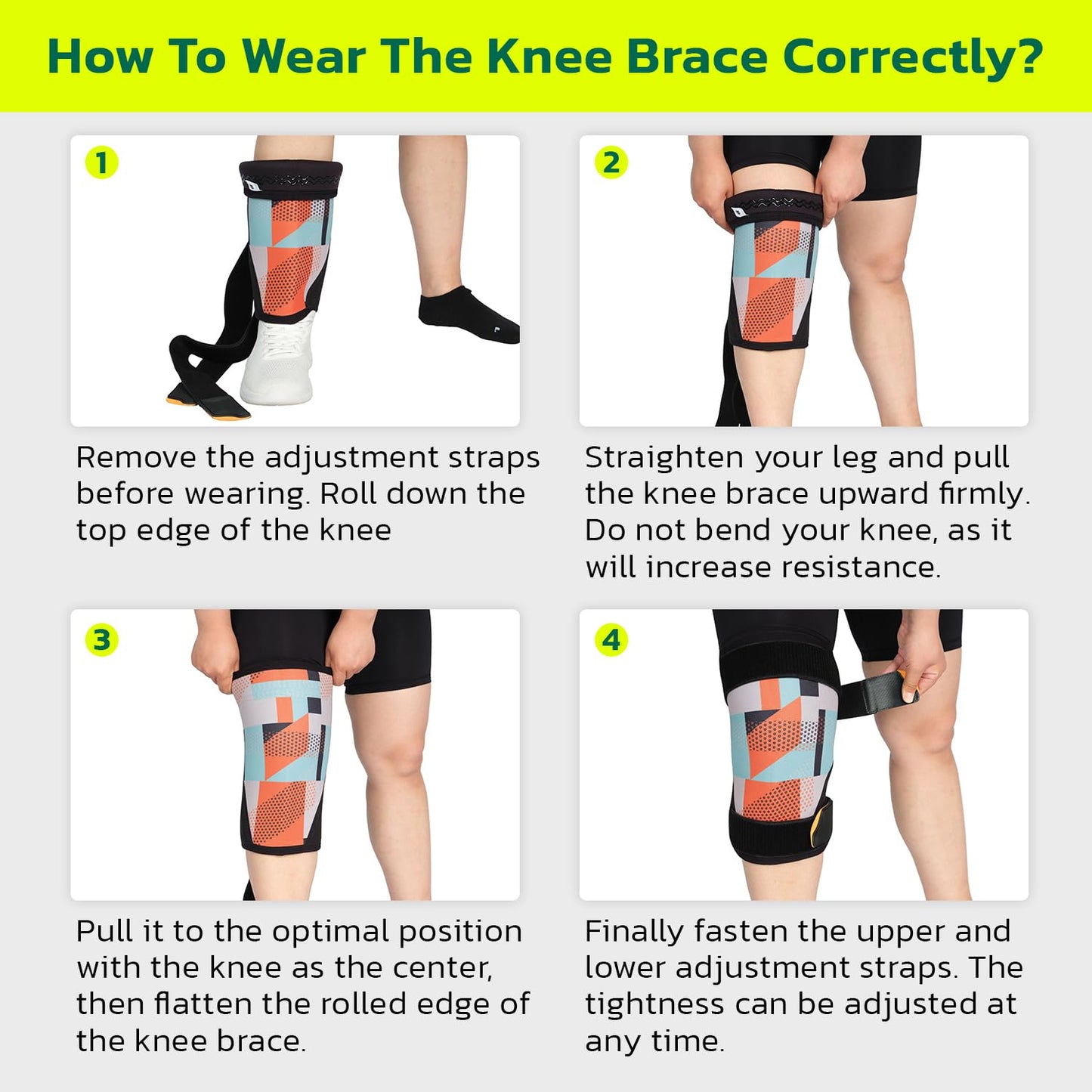 aoFIT Knee Brace (1 Pair) Adjustable Strap 7mm Neoprene Knee Compression Sleeve Knee Support for Men Women for Training & Fitness, Weightlifting, Onyx XX-Large