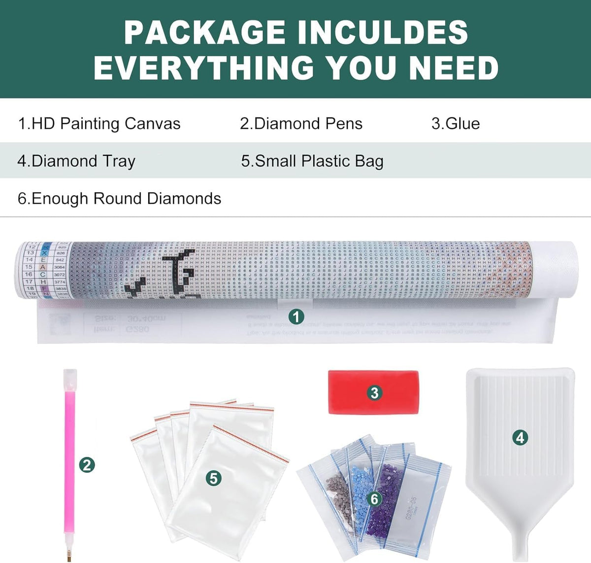 Zythron 4PCS Diamond Art Kits for Adults,Moon Diamond Art Landscape Diamond Painting Tree DIY 5D Full Drill Gem Art Painting Kit for Home Wall Decor Gifts 12x12 in