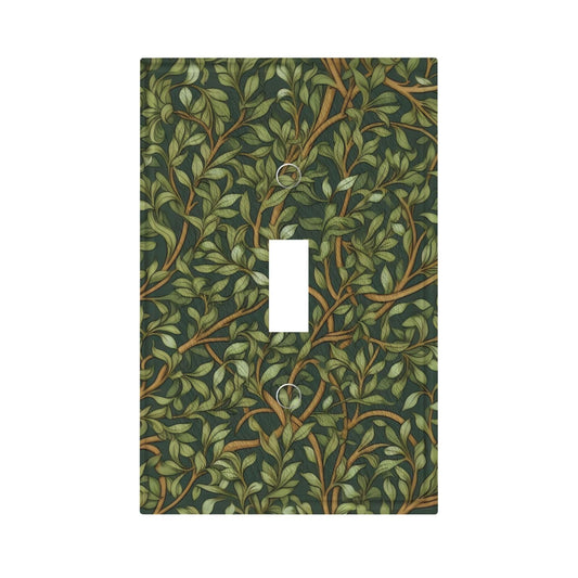 Azjincos Decorative Art Light Switch Covers Morris Leaves Single Toggle Wall Plate Decorative Switchcover Electrical Switchplate