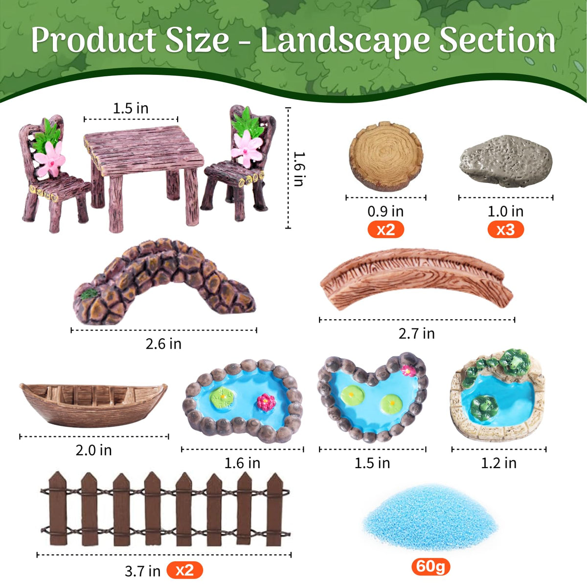 DEERSJUMP 111 Pcs Mini Garden Accessories Decorations Outdoor Kit Resin Mini Figurines Owl Bunny Squirrel and More for Miniature Garden, Yard, DIY Village Decoration