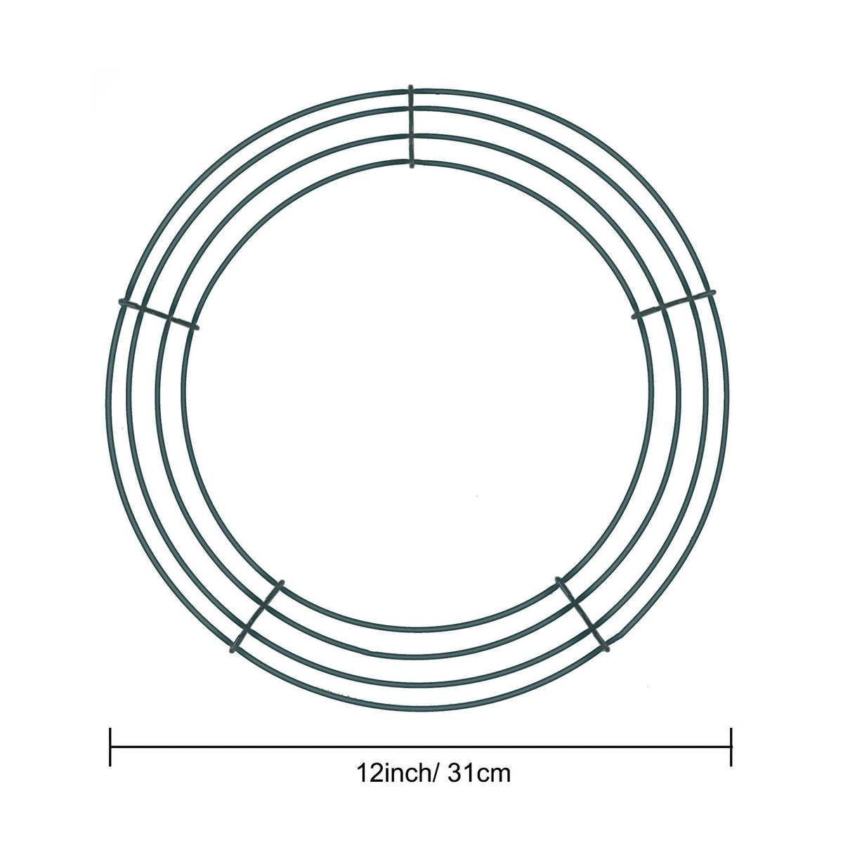 Sumind 3 Pack 12 Inch Green Wire Wreath Frame Metal Wreath Form Round Wire Frame for Christmas Weddings Decor DIY Crafts Floral Projects Home Front Door Garden Outdoor Arrangements Holiday